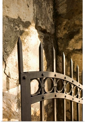 Detail of wrought iron gate in San Antonio, TX