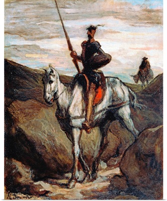 Don Quixote In The Mountains By Honore Daumier