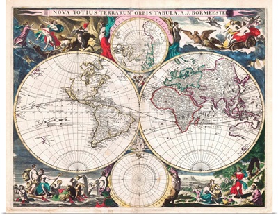 Double-Hemisphere World Map By Joachim Bormeester
