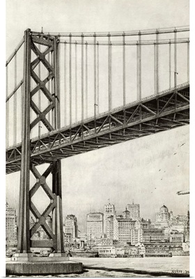 Drawing Of Oakland Bridge