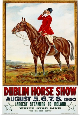 Dublin Horse Show Poster By Olive Whitmore