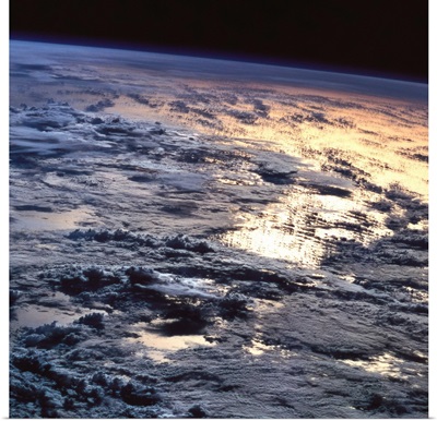 Earth viewed from a satellite