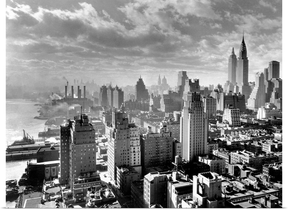 The view of 1931 Manhattan from the 27th floor of the River House.
