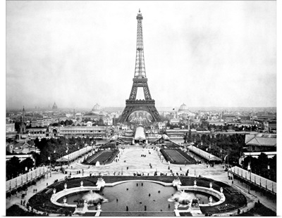 Eiffel Tower Over Exposition 1889