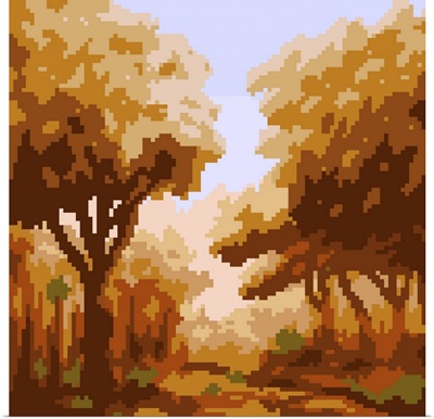 Fall Forest Pixel Art
