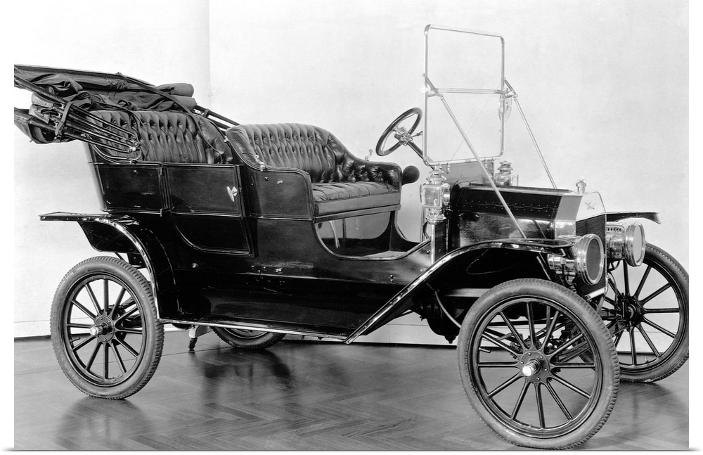 The first Model T Ford, built in 1908.
