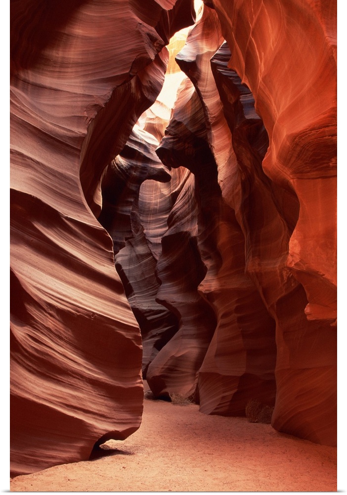 Flashflood-eroded sandstone formations of Antelope Slot Canyon , Arizona
