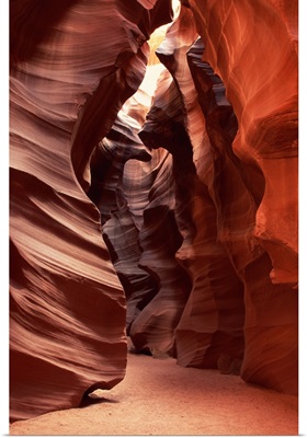 Flashflood-eroded sandstone formations of Antelope Slot Canyon, Arizona