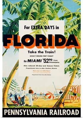 Florida, Pennsylvania Railroad Poster