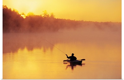 Fly-Fishing In Lake Muskoka, Ontario