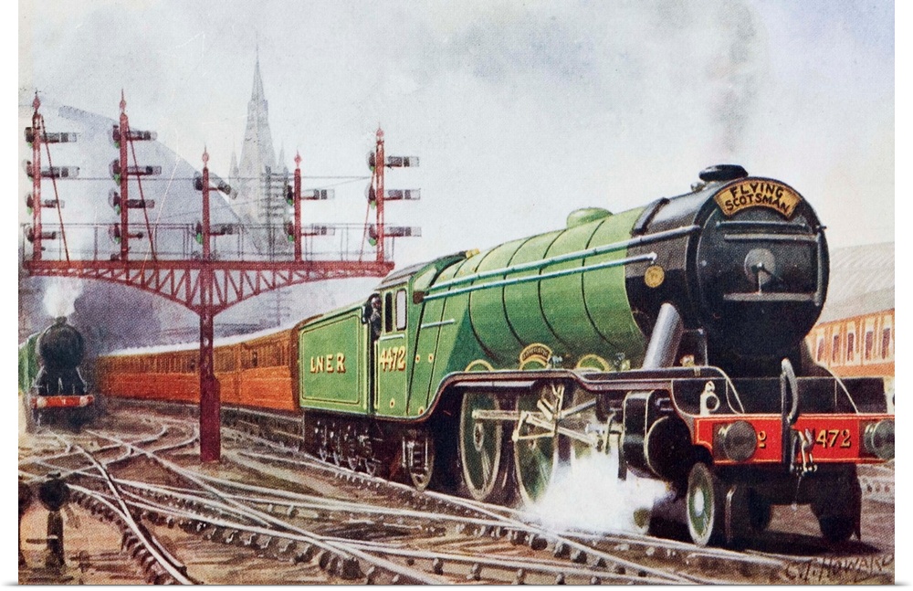 Flying Scotsman, first of Nigel Gresley's class A1 LNER Pacific steam locomotives, hauls the 10a.m. non-stop express train...