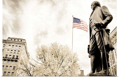 George Washington with Flag, Philadelphia, Pennsylvania