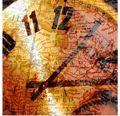Globe and clock