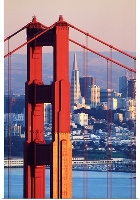 Golden Gate Bridge And San Francisco Skyline