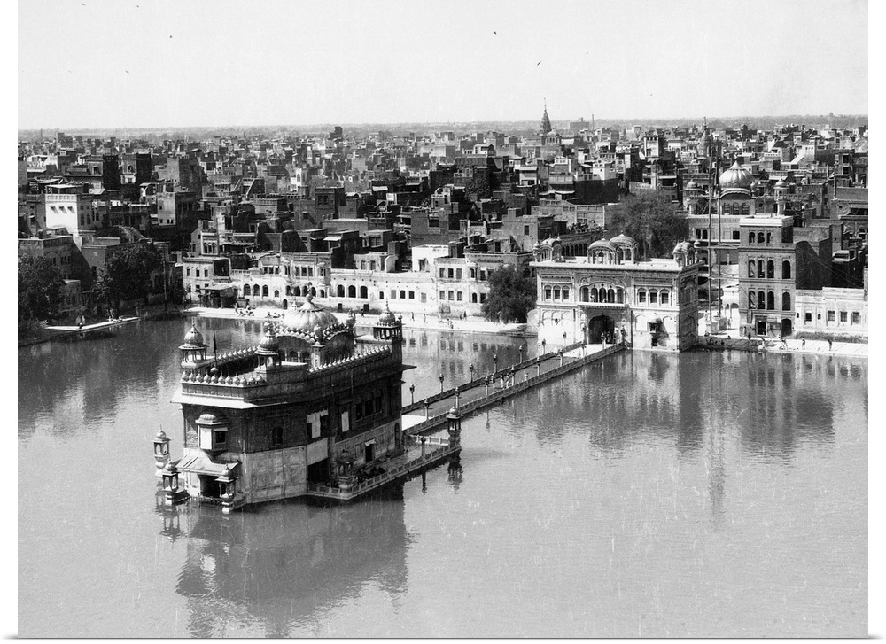 The city of Amritsar sprawls beyond the holy Sikh shrine, known as the Golden Temple. The temple building lies at the cent...