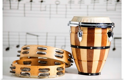 Hand drum and tambourines