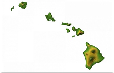 Hawaii topographic map