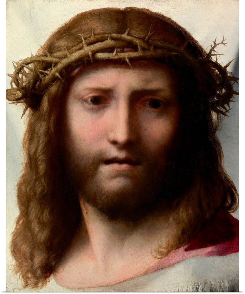 Correggio (Italian, 1489-1534), Head of Christ, c. 1525-30, oil on panel, 28.6 x 23.5 cm (11.3 x 9.3 in), The J. Paul Gett...