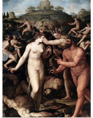 Hercules And The Muses By Alessandro Allori