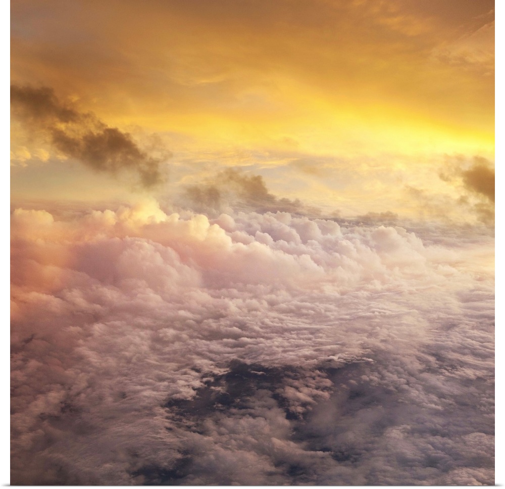 Cloud computing and the way forward are two of the concepts represented by this high-altitude sunset.