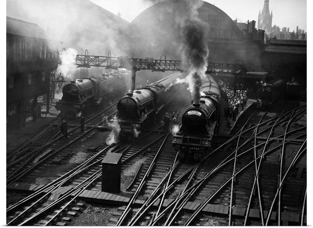 The Flying Scotsman and the Scotsman Junior, hauled by Pacific No. 2795 Call Boy, and Pacific No. 2598 Blenheim, respectiv...