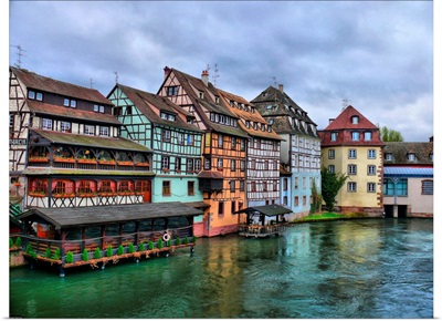 Houses of the Petite-France district of Strasbourg, overlooking the river Ill.