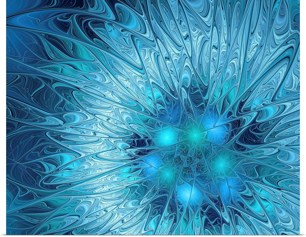 Fractal artwork of ice crystal patterns.