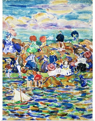 Idlers On The Beach By Maurice Brazil Prendergast
