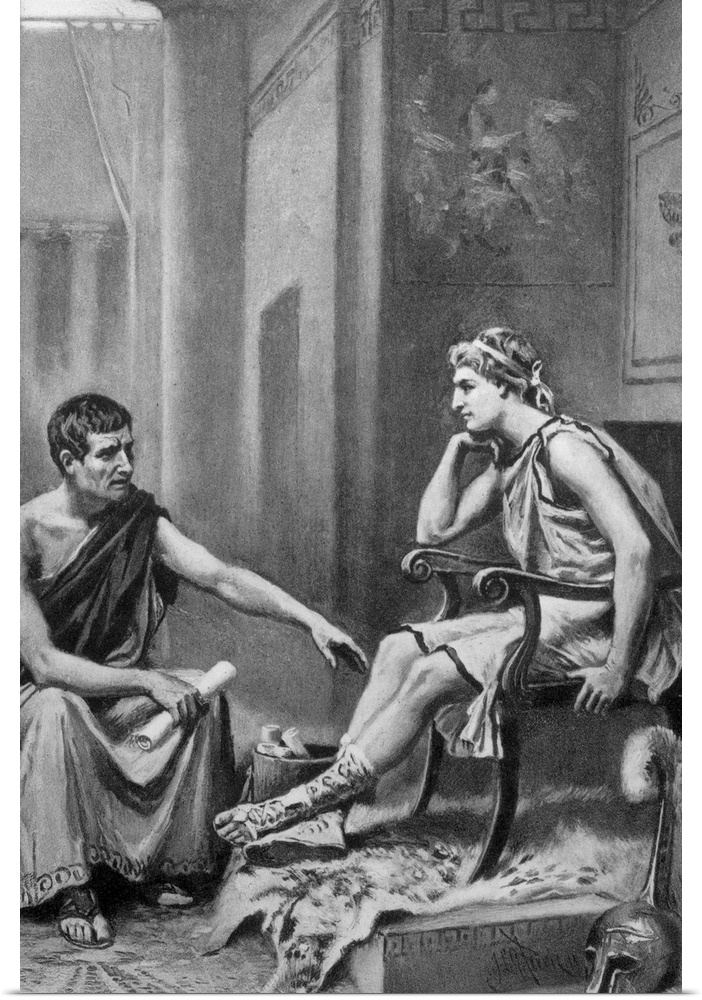 Aristotle teaching Alexander the Great. After a painting by J.L.G. Ferris.