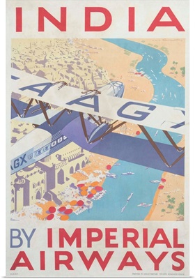India By Imperial Airways Poster