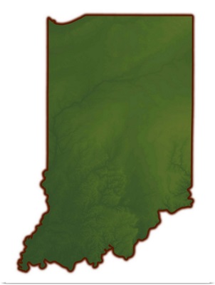 Indiana topographic map