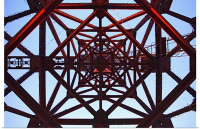 Inside tower of crane.