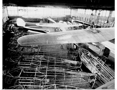 Interior Of Main Hangar At Fokker Aircraft Corporation