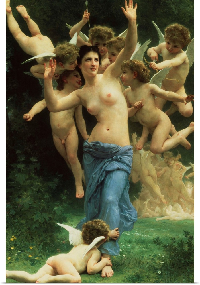 Invading Cupid's Realm By William Adolphe Bouguereau