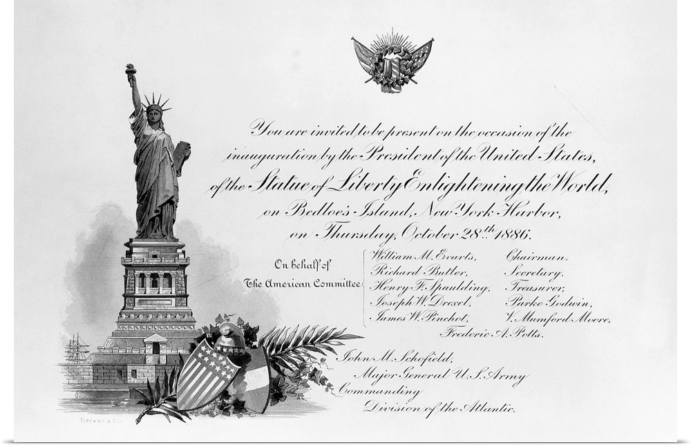 Invitation to the Inauguration of the Statue of Liberty --- Image by .. CORBIS