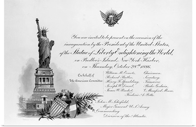 Invitation To The Inauguration Of The Statue Of Liberty