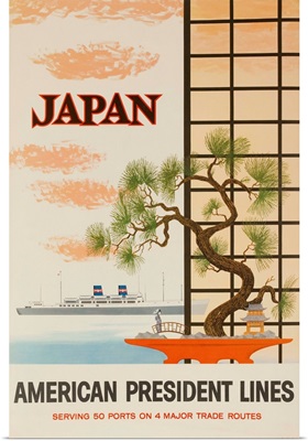 Japan American President Lines Cruise Poster