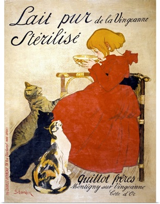Lait Pur Sterilise Poster By Theophile Alexandre Steinlen