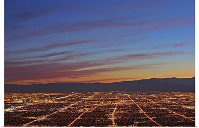 Las Vegas as seen from the top of Frenchman Mountain, the eastern High Point.