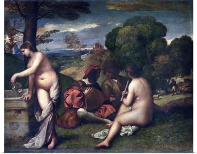 Le Concert Champetre, Or The Pastoral Concert By Giorgione And Titian