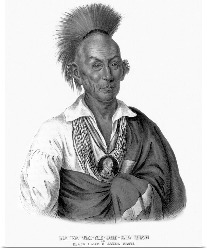 A lithograph after a 1837 painting by Charles Bird King, published in History of the Indian Tribes of North America by Tho...