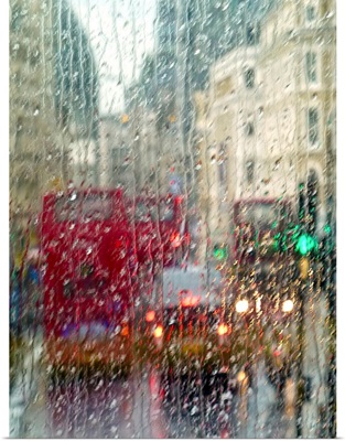 London street in rain