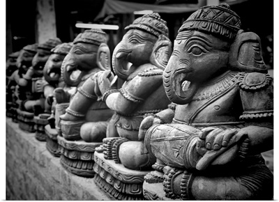 Lord Ganesha sculptures.