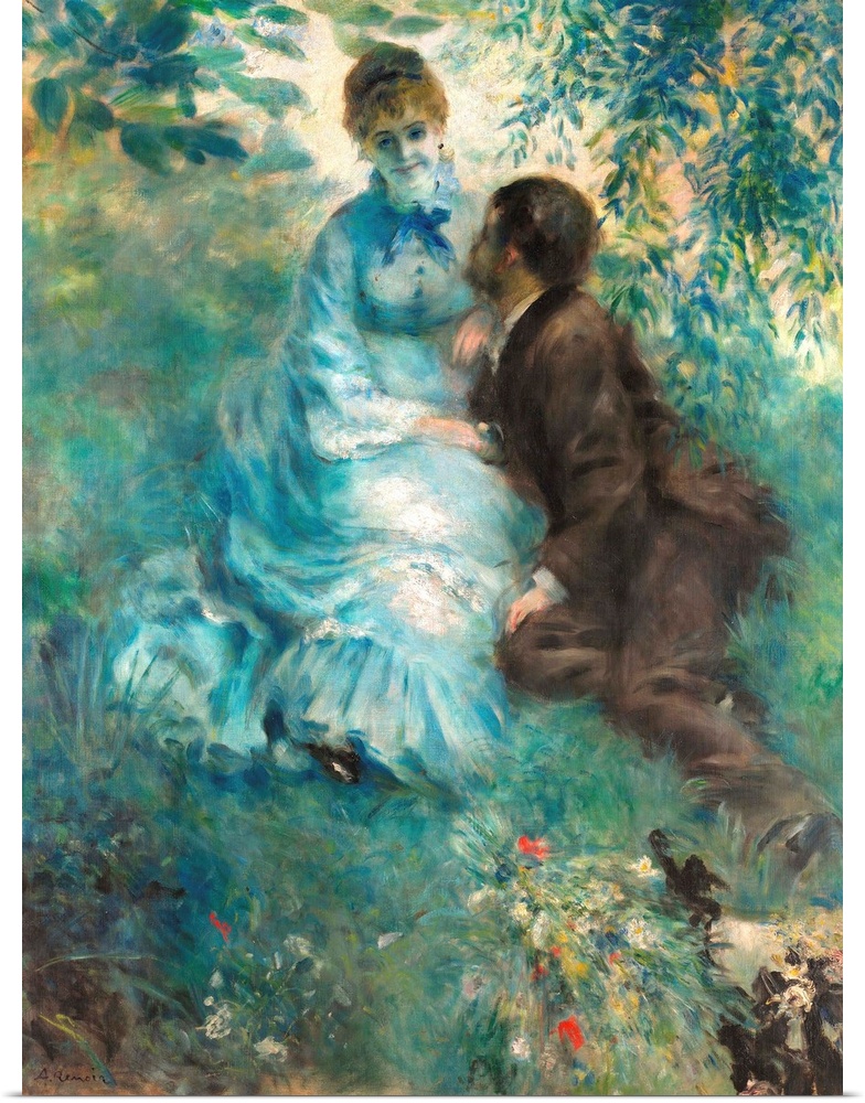 Pierre-Auguste Renoir (French, 1841-1919), Lovers, 1875, oil on canvas, National Gallery, Prague, Czech Republic.