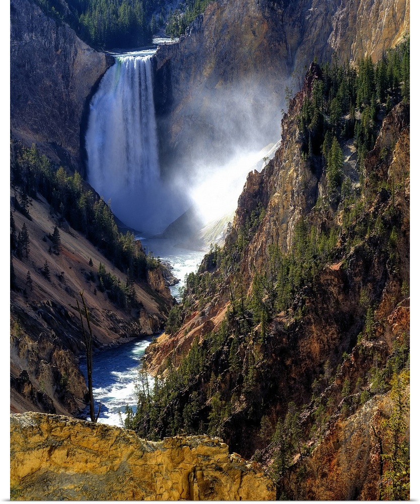 Lower Yellowstone Falls, Yellowstone National Park, Wyoming, HDR Image