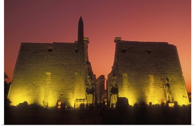 Luxor Temple at night, Luxor, Egypt