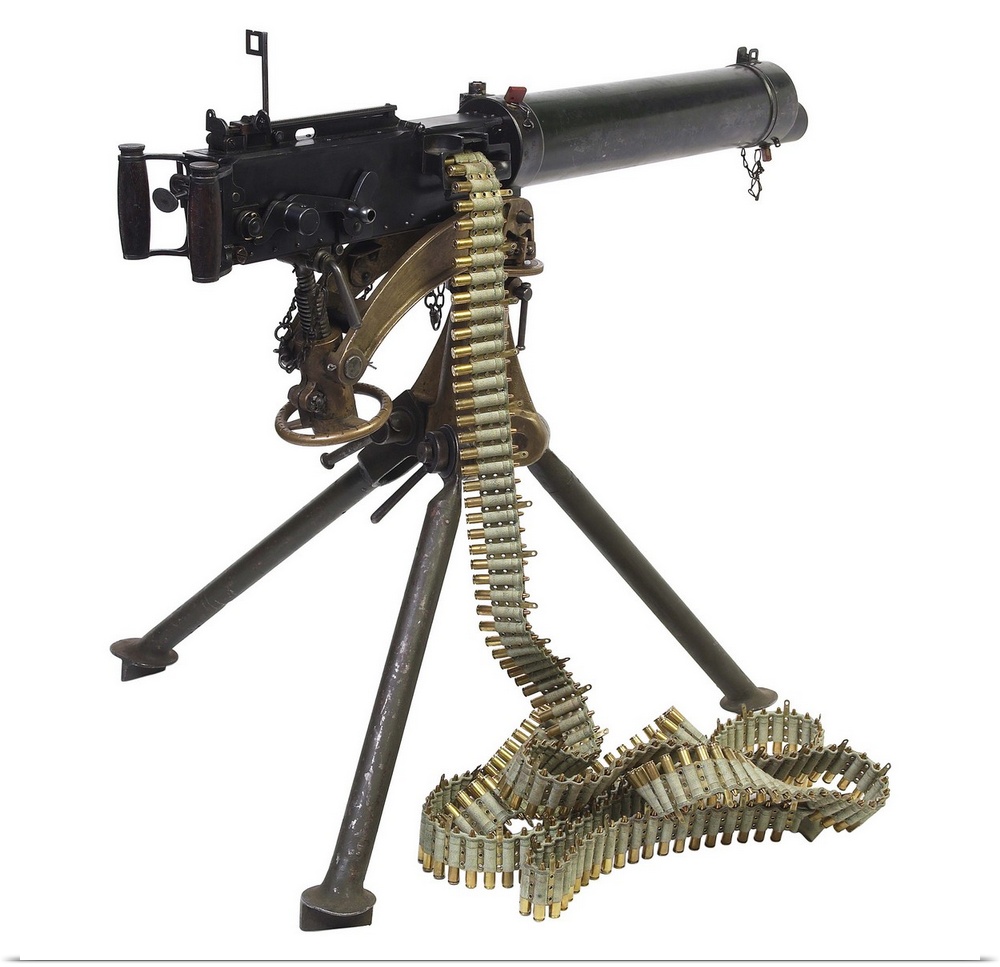 Machine Gun with ammunition