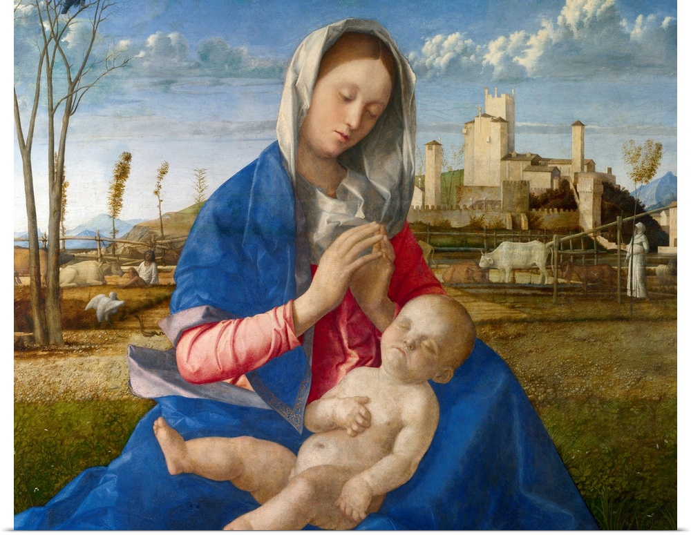 Madonna of the Meadow (Madonna del Prato). 1505, oil on canvas, private collection.