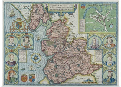 Map of Lancashire , England