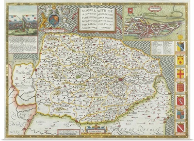 Map of Norfolk , England